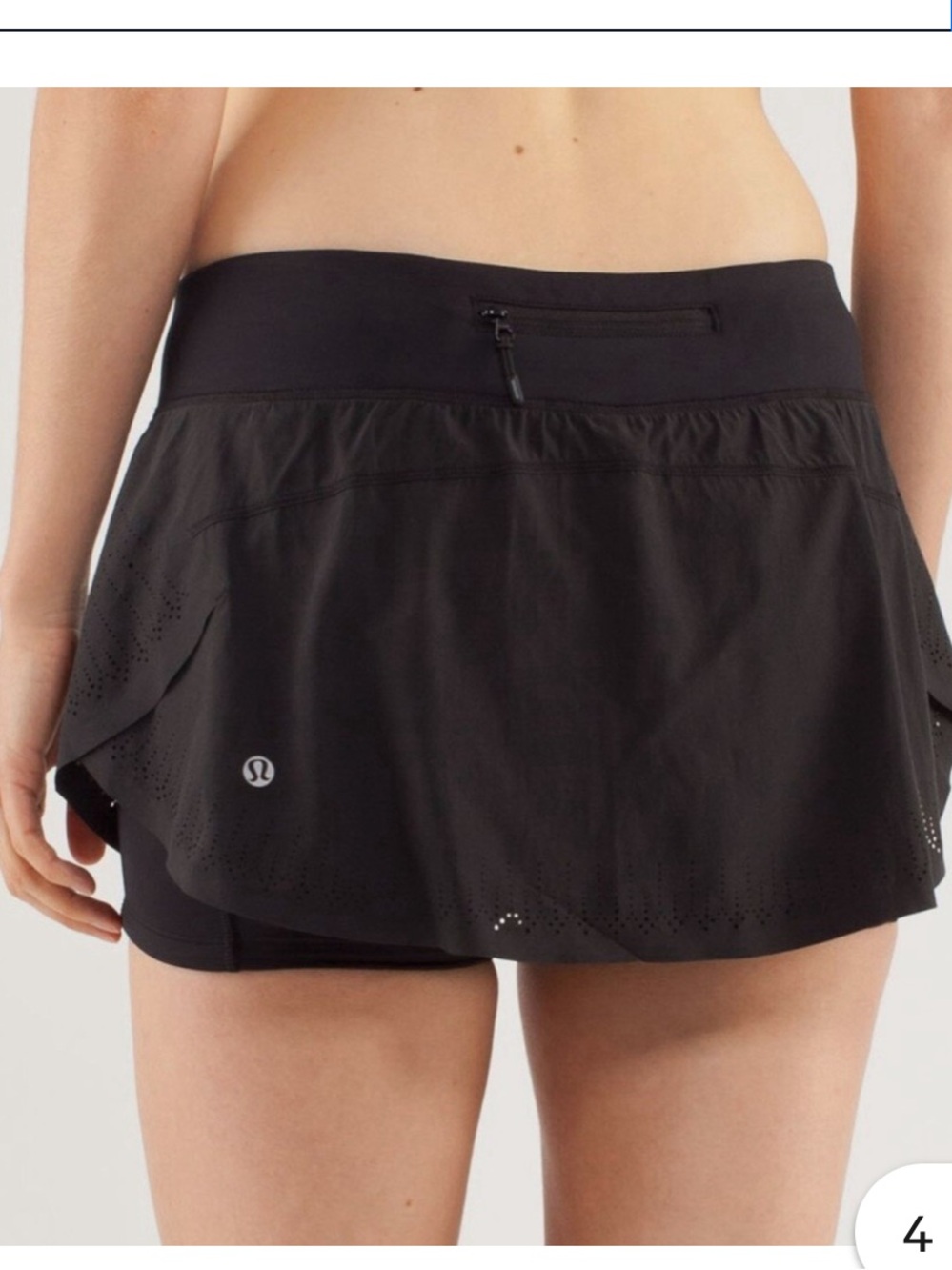 lululemon athletica Sz 6 Run Light As Air Skort with Black Mesh-Hem
